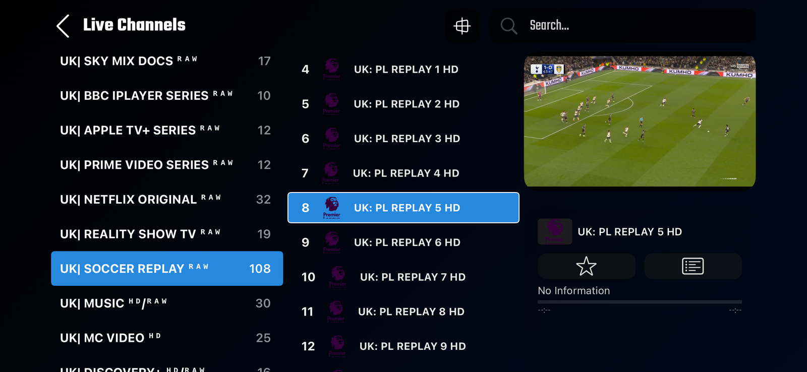 IPTV apps on Google TV Streamer interface