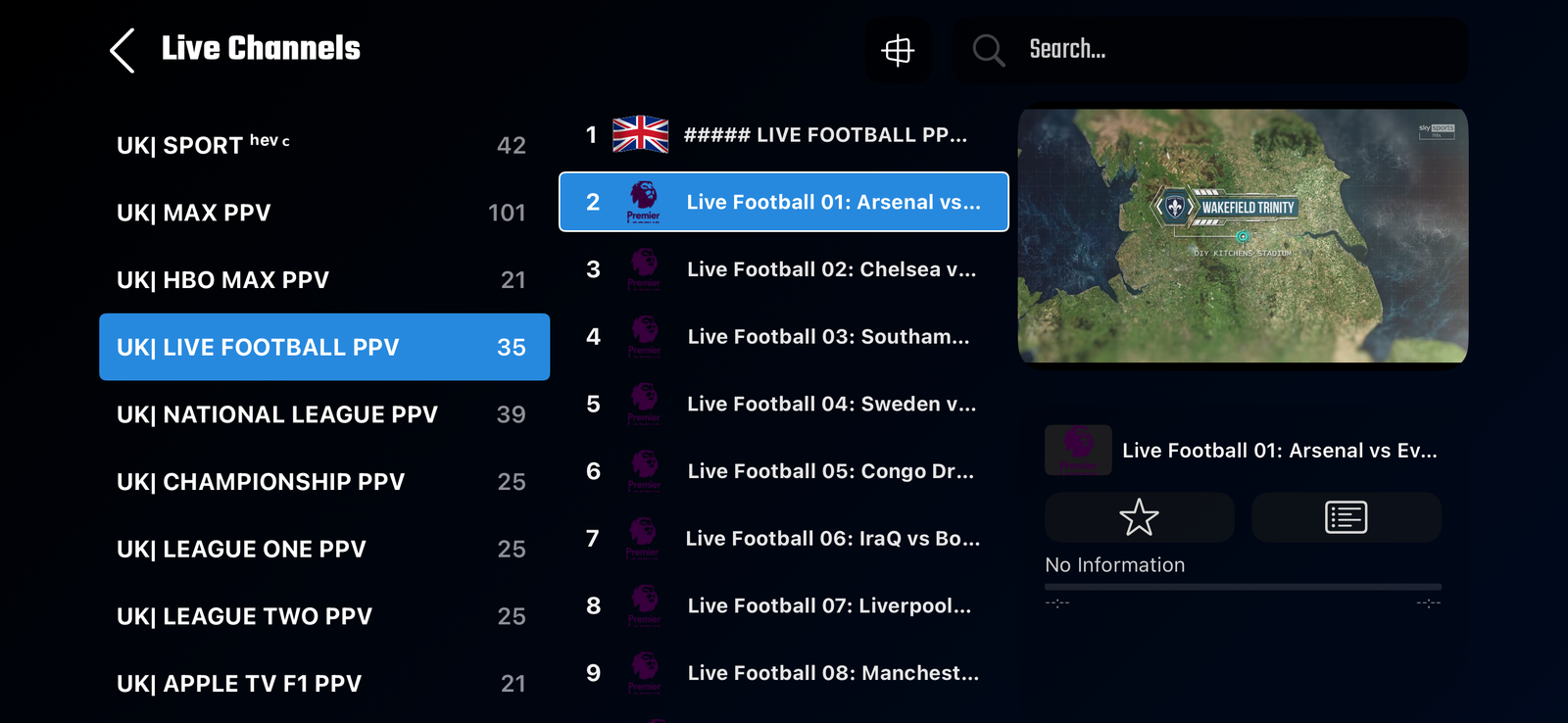 IPTV provider features and quality indicators