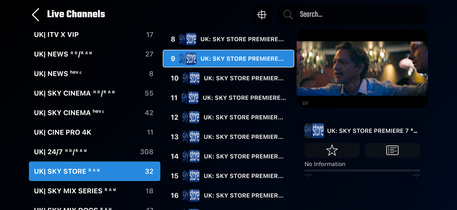 Strong 8K IPTV interface and features